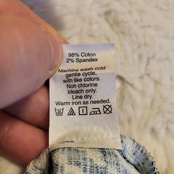 J.Crew blue/navy blue/white faux animal print shorts - Picture 4 of 6